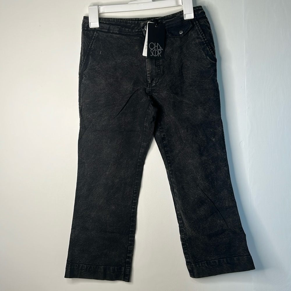 Chaser Vintage Canvas Wide Leg Trouser Size Small Black NWT
